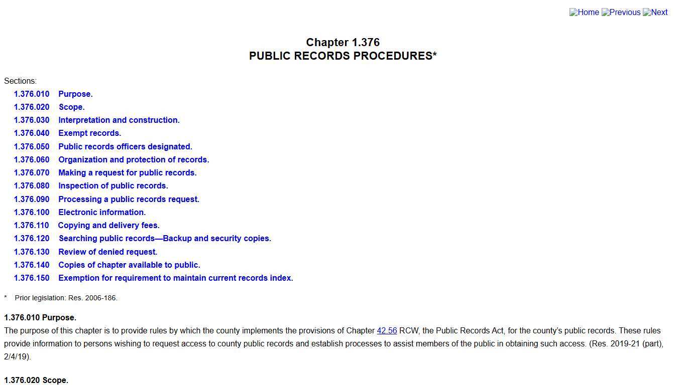 Chapter 1.376 PUBLIC RECORDS PROCEDURES*