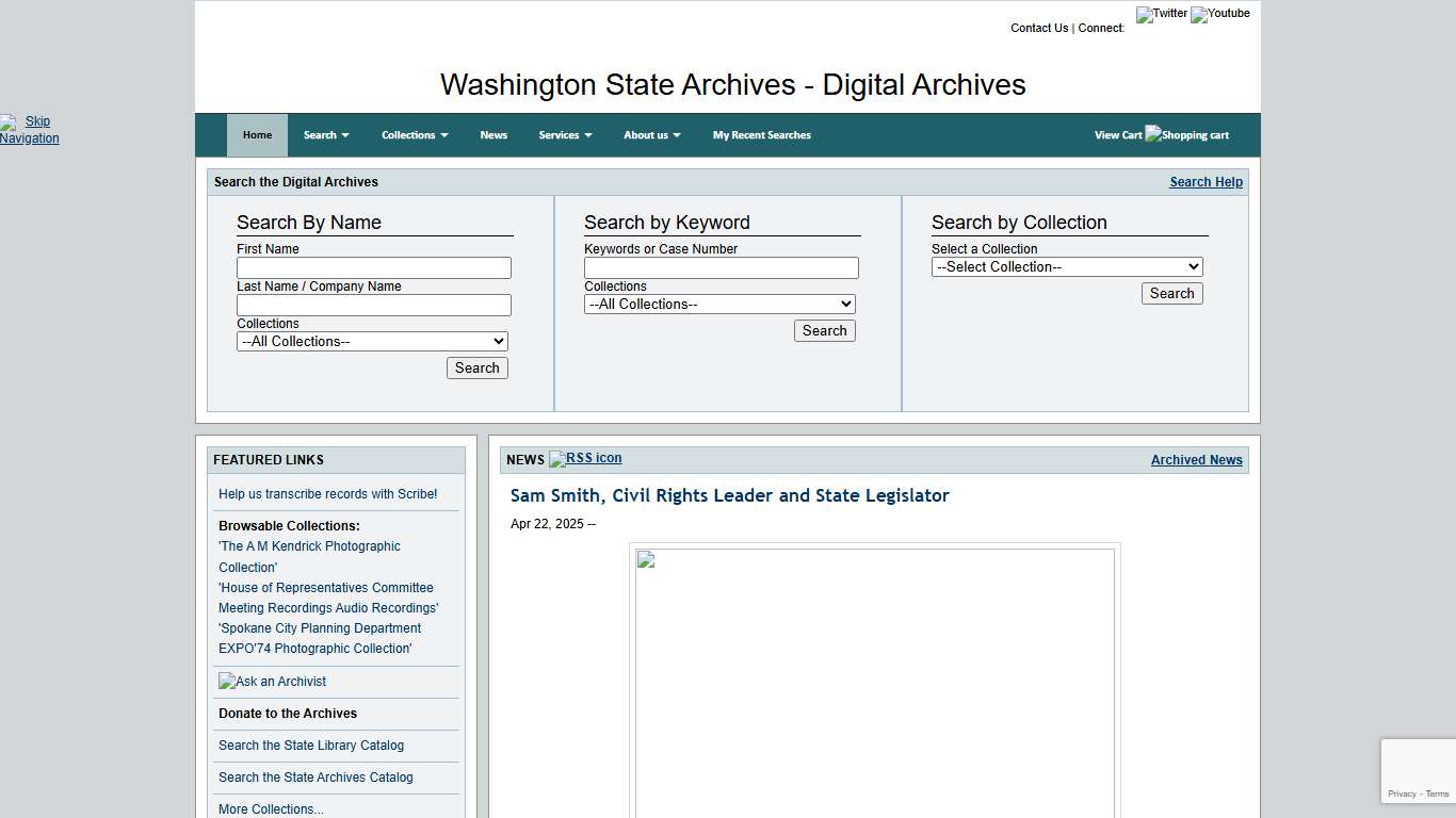 Washington State Archives, Digital Archives